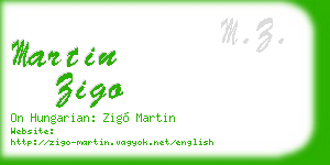 martin zigo business card